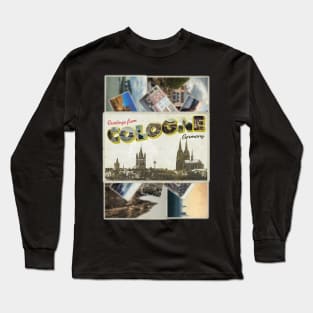 Greetings from Cologne in Germany vintage style retro souvenir Long Sleeve T-Shirt